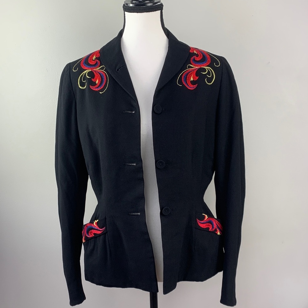 Rare! Massa Weber Waas Salzburg Vintage 80s German Wool Blazer - Picture 2 of 10
